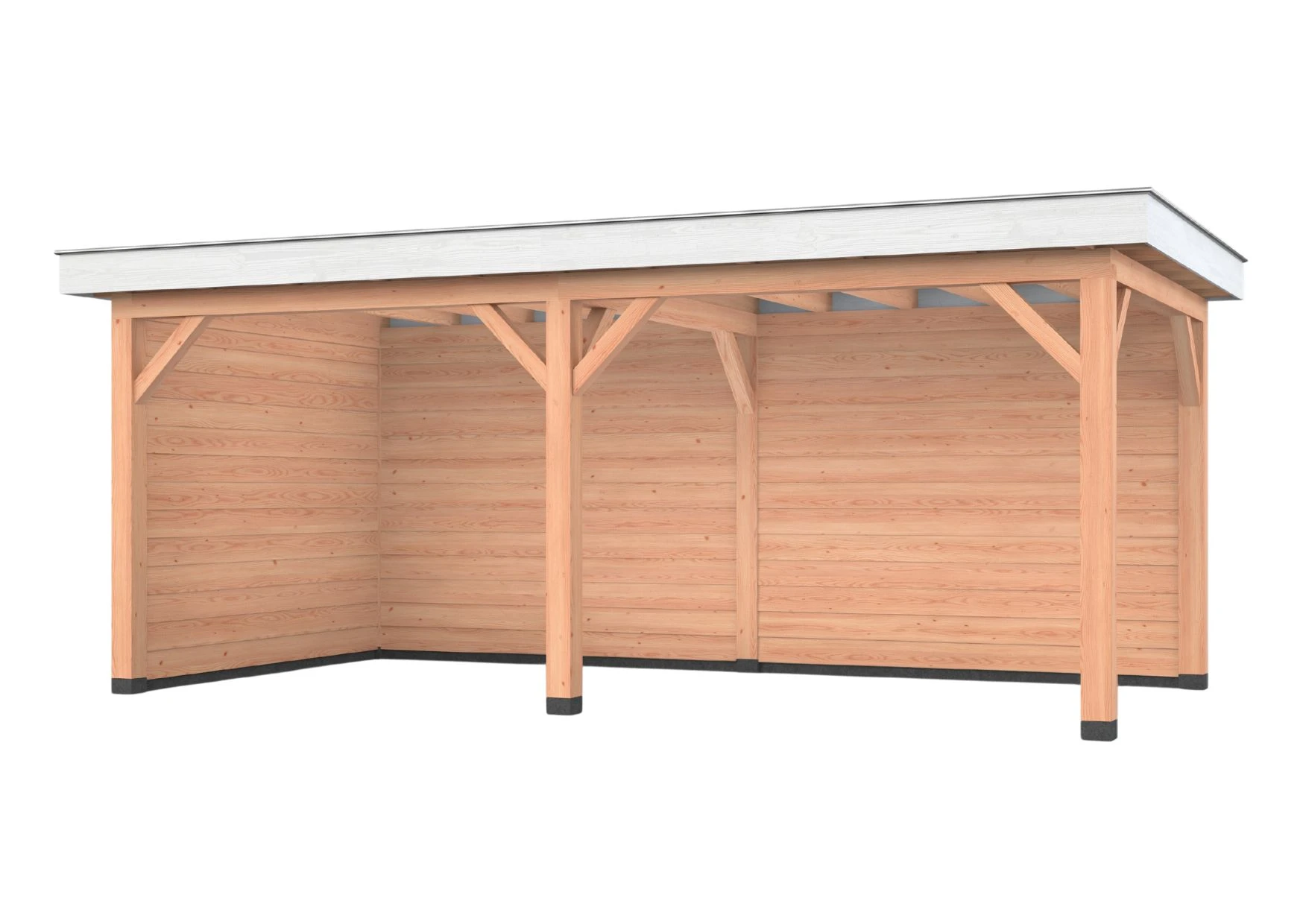 Douglas overkapping,600 x 300, met achterwand en zijwand, Westwood Holland - Afbeelding 1